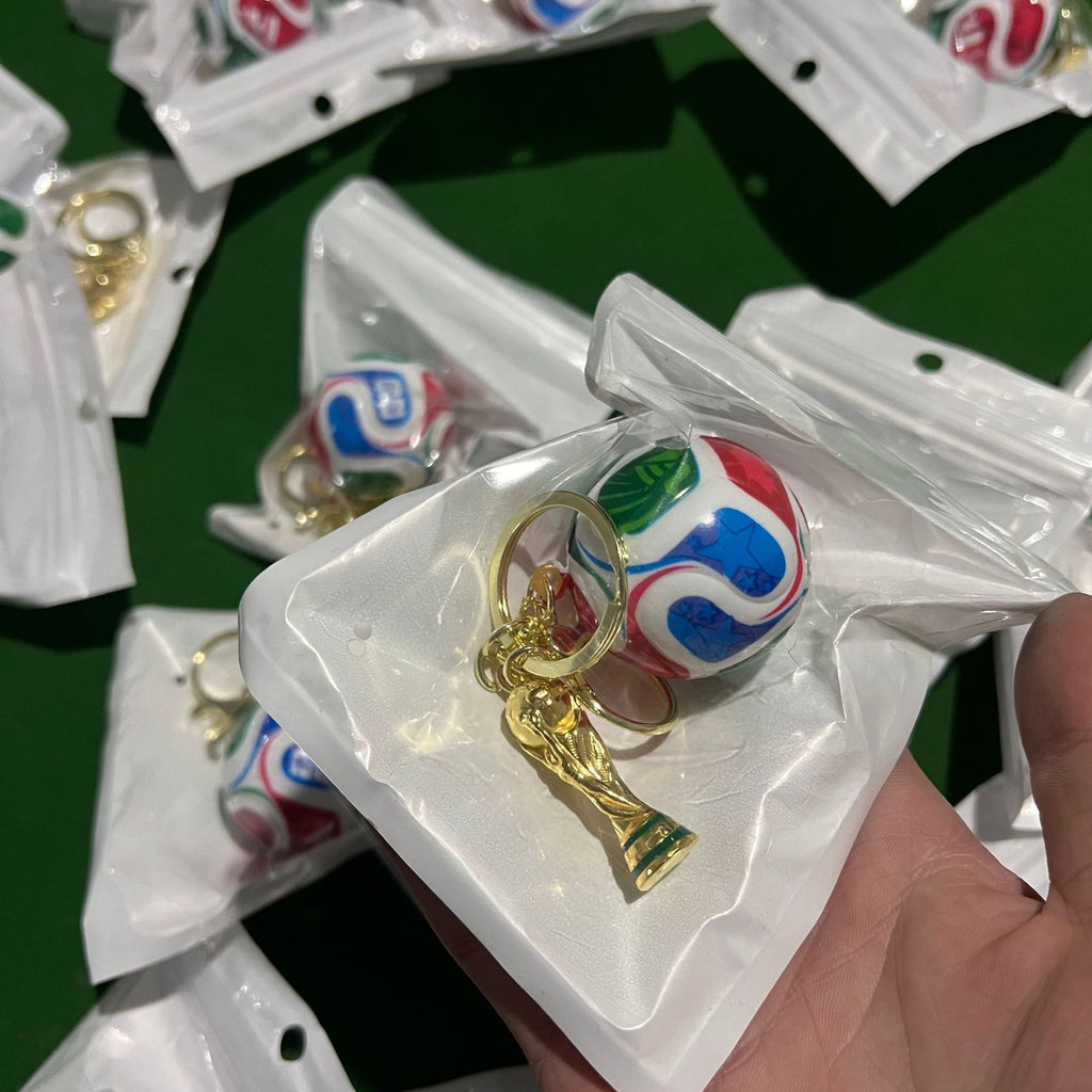 World Cup 2026 Soccer Ball & Trophy Keychain